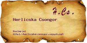 Herlicska Csongor névjegykártya